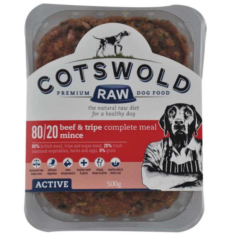 Cotswold Raw Beef and Tripe Mince 500g