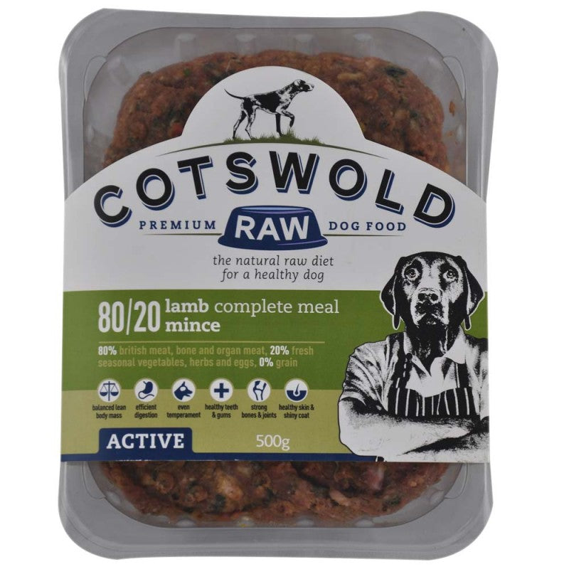 Cotswold Raw Lamb Mince - 80/20 ACTIVE - 500g