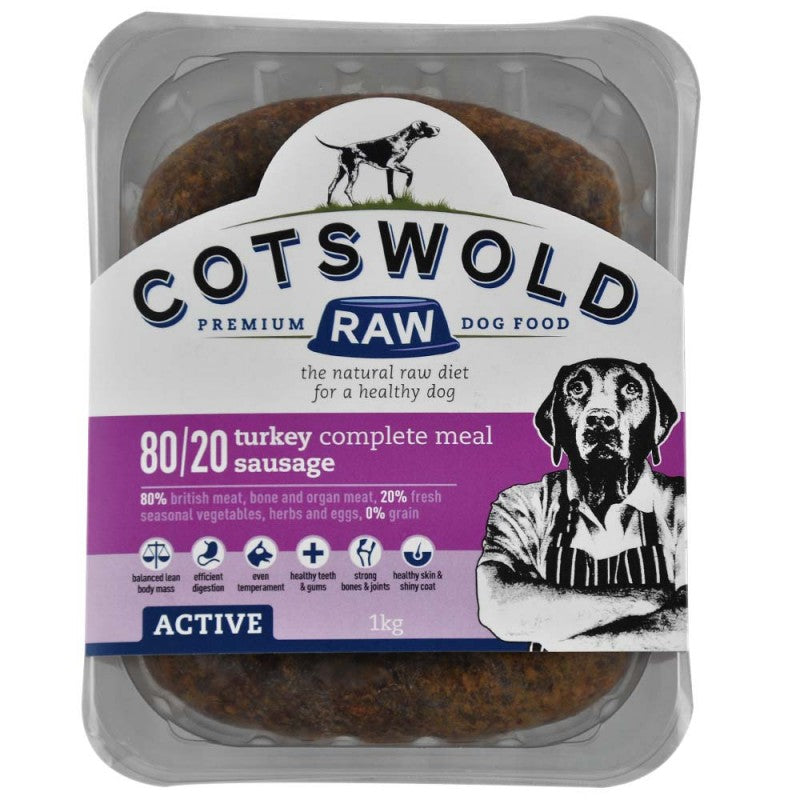 Cotswold Raw Turkey Sausages - 80/20 ACTIVE - 1 Kg