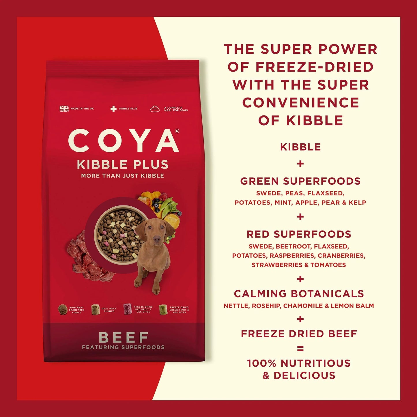 COYA Kibble Plus - Beef 1.5kg