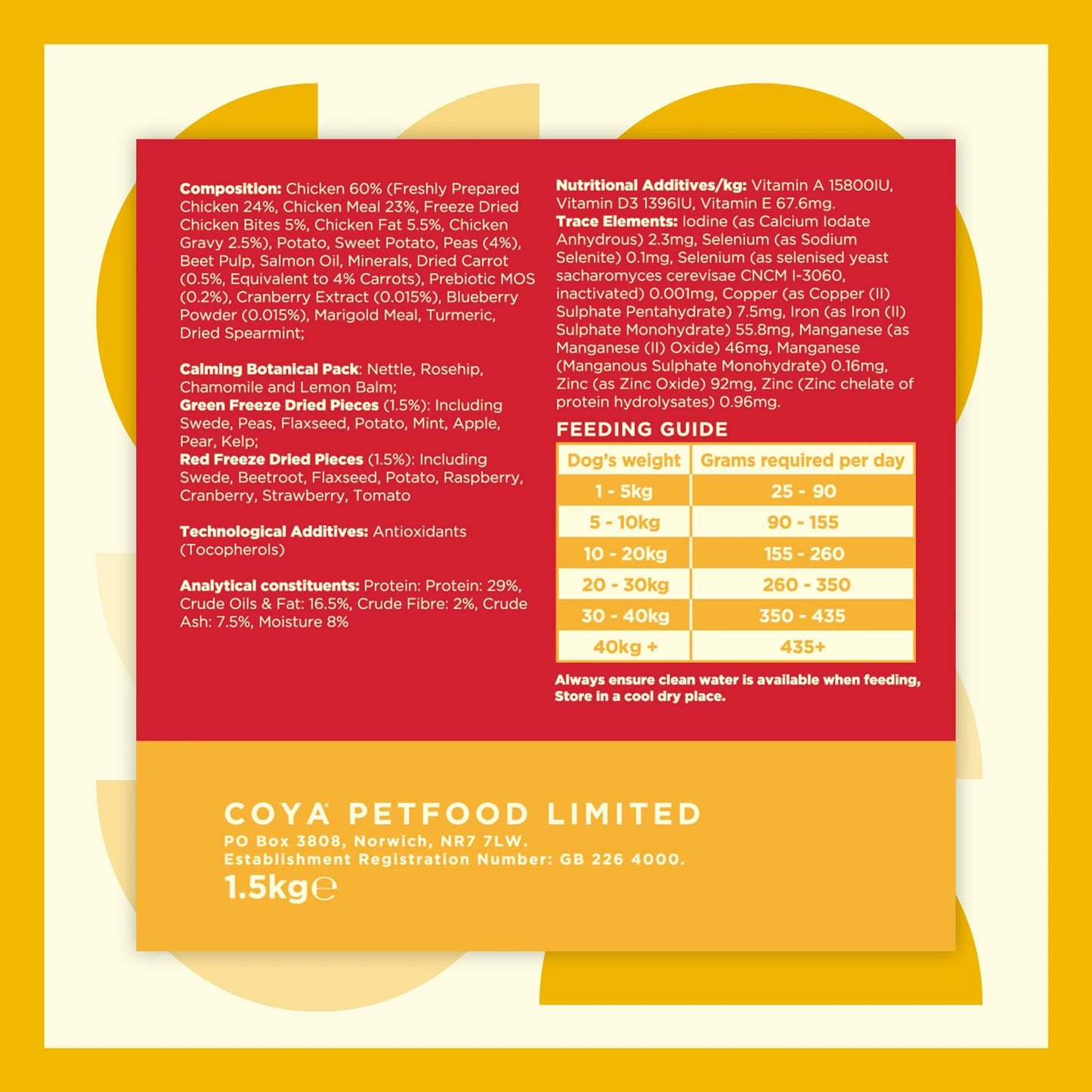 Coya Kibble Plus - Chicken 1.5kg