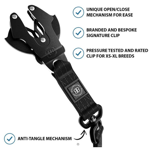 BullyBillows 1.4m Swivel Combat Lead - Black