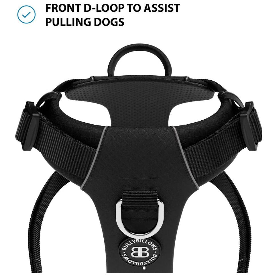 Bully Billows Air Mesh Harness - Anti-Pull Harness - Black
