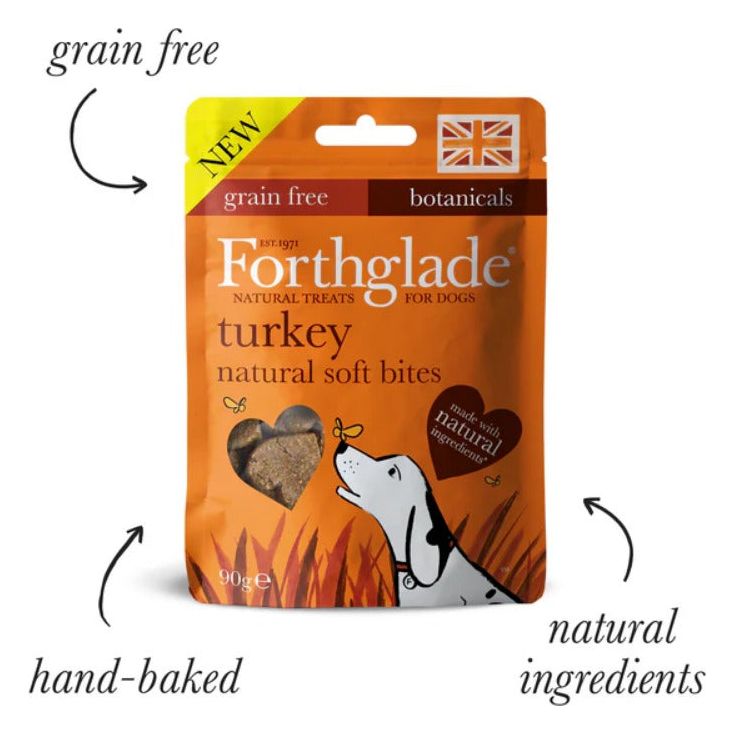 Forthglade Soft Bites Treats Turkey Grain Free 90g