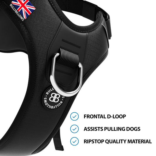 BullyBillows Hurricane Harness – Black - Sniff & Bark