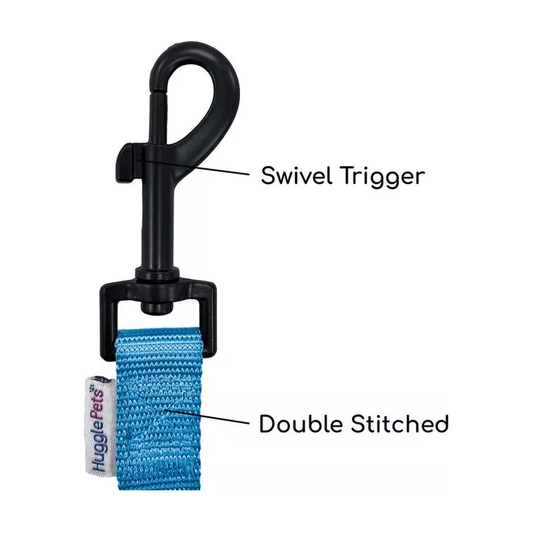 Padded Handle Dog Lead - Blue - Sniff & Bark