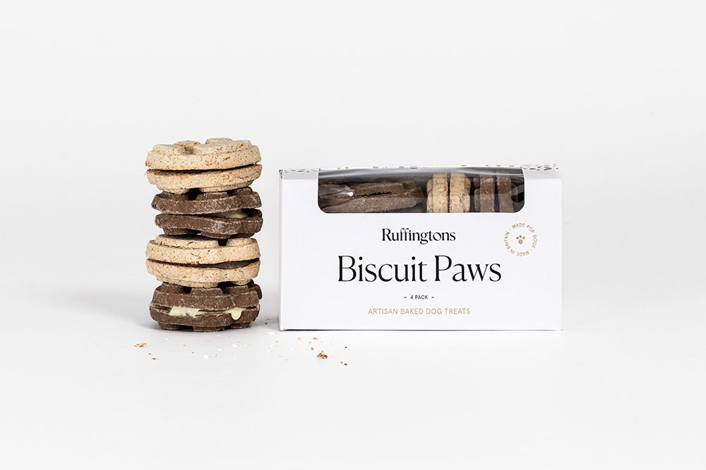 Ruffingtons Biscuit Paws – 4 Pack Dog Treats - Sniff & Bark