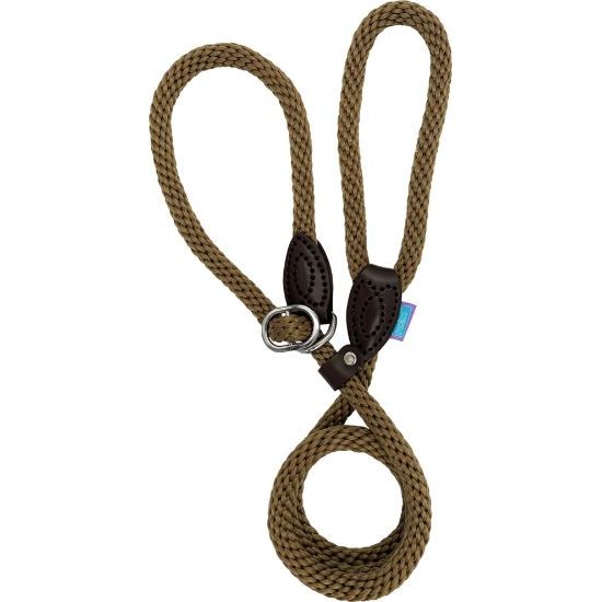Soft Touch Rope Slip Lead - Khaki