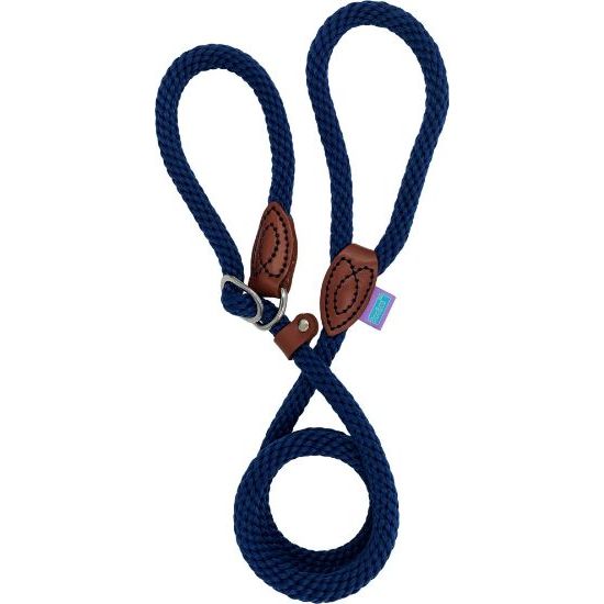 Soft Touch Rope Slip Lead - Navy