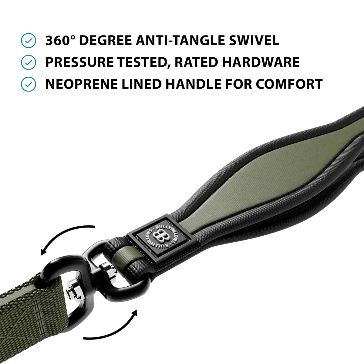 Bully Billows 1.2m Mini Combat® Lead - Khaki