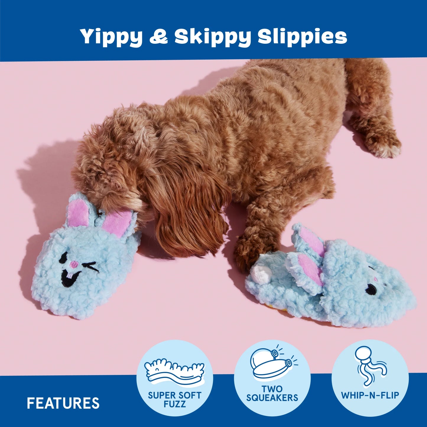 BARK Yippy &amp; Skippy Slippies Dog Toys