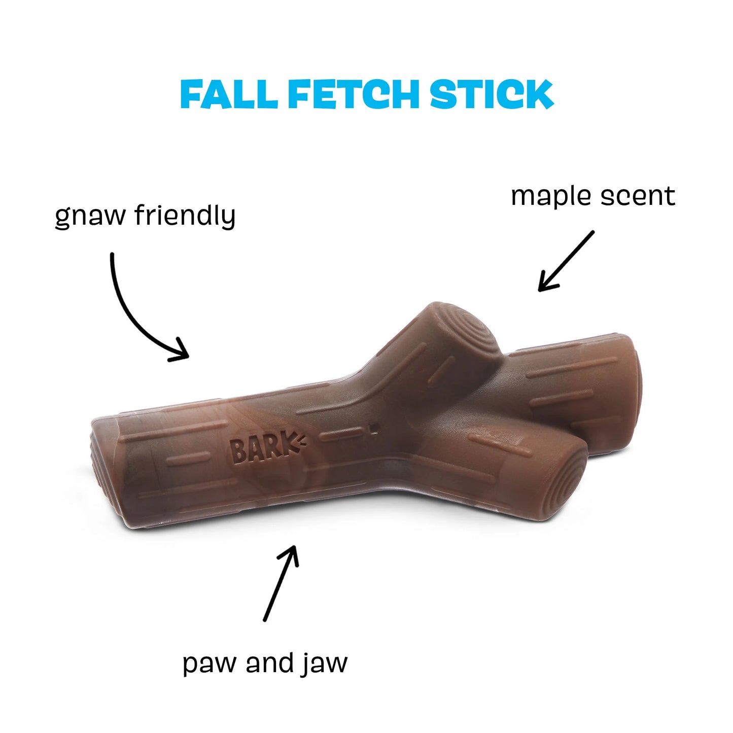 BARK Fall Fetch Stick Super Chewer Dog Toy