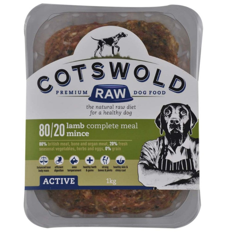 Cotswold Raw Lamb Mince - 80/20 ACTIVE - 1kg