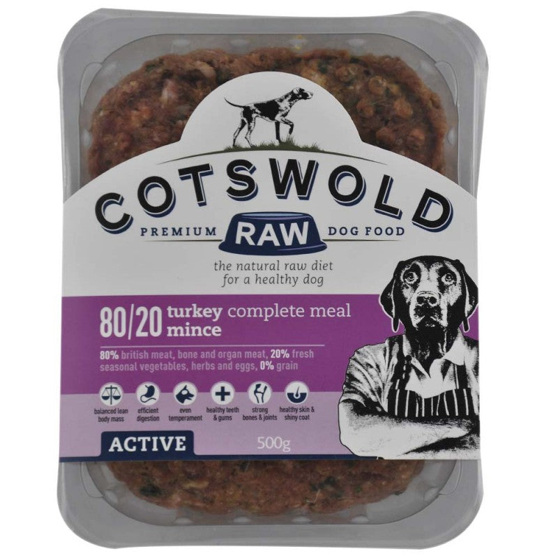 Cotswold Raw Turkey Mince - 80/20 ACTIVE - 500g