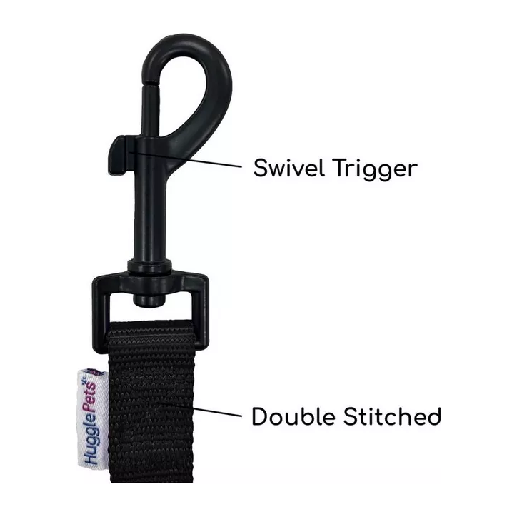Padded Handle Dog Lead - Black