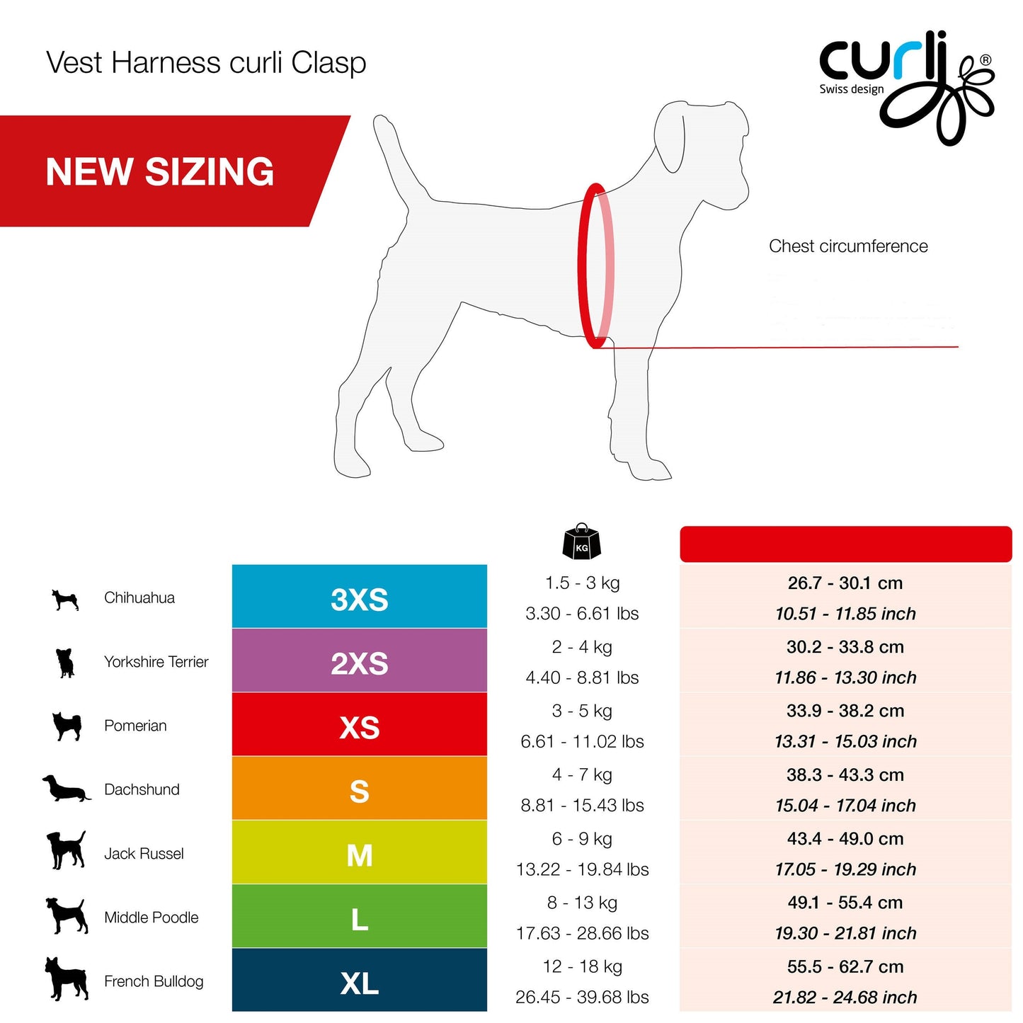 Curli Vest Harness Air-Mesh - Fuchsia
