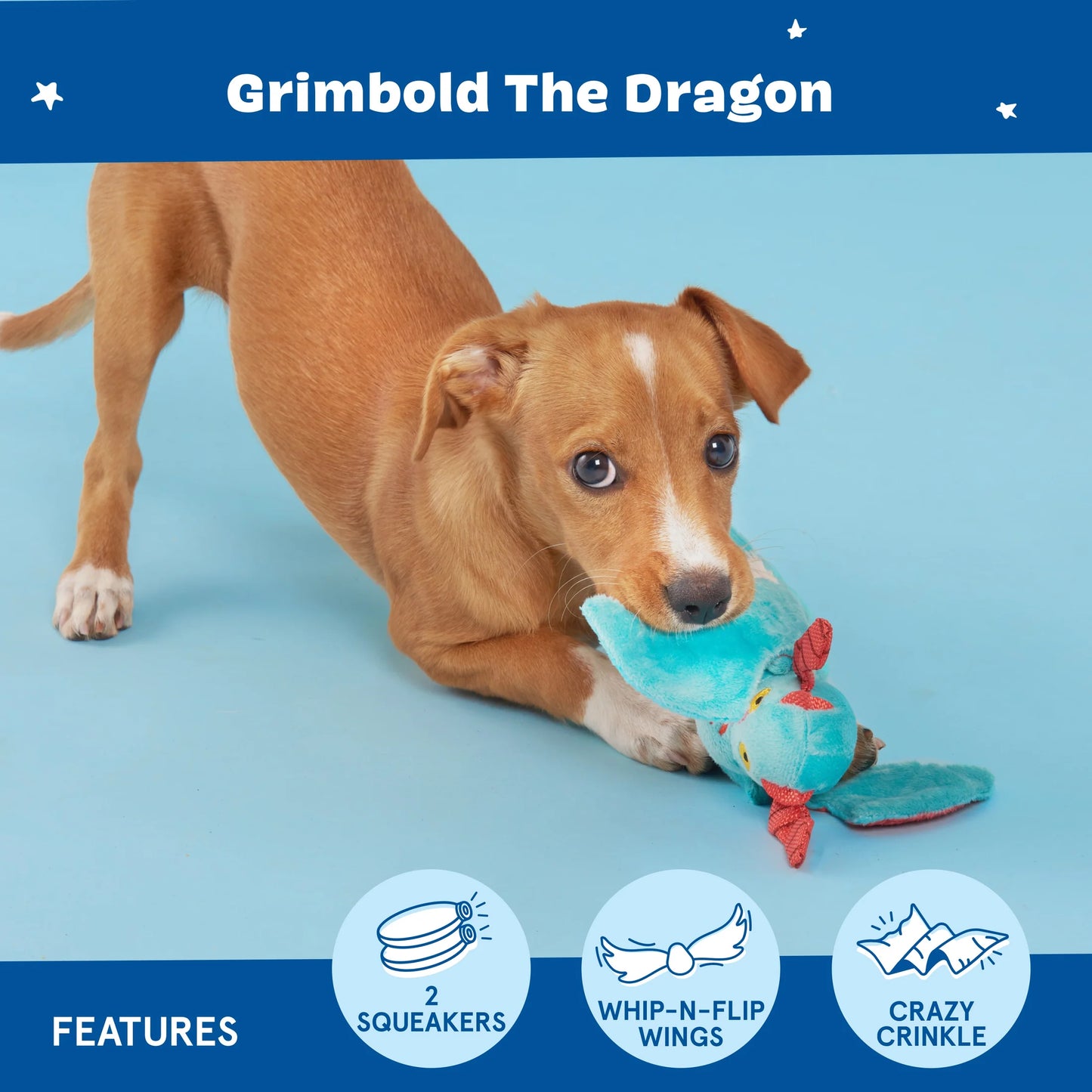 BARK Grimbold The Dragon Dog Toy