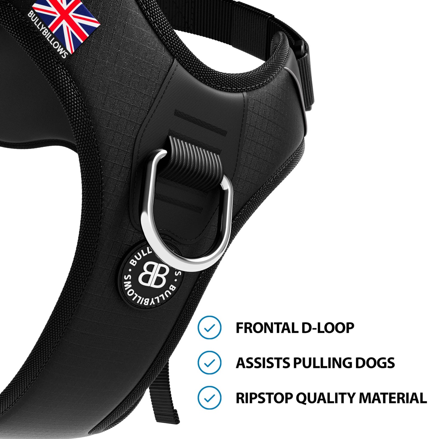 BullyBillows Hurricane Harness – Black