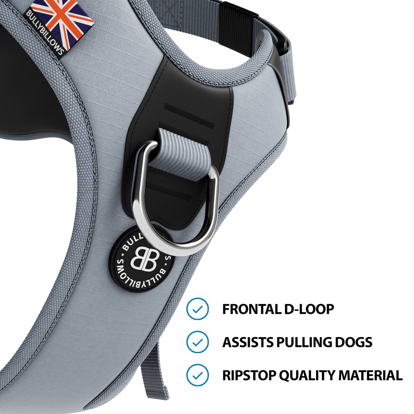 BullyBillows Hurricane Harness - Grey