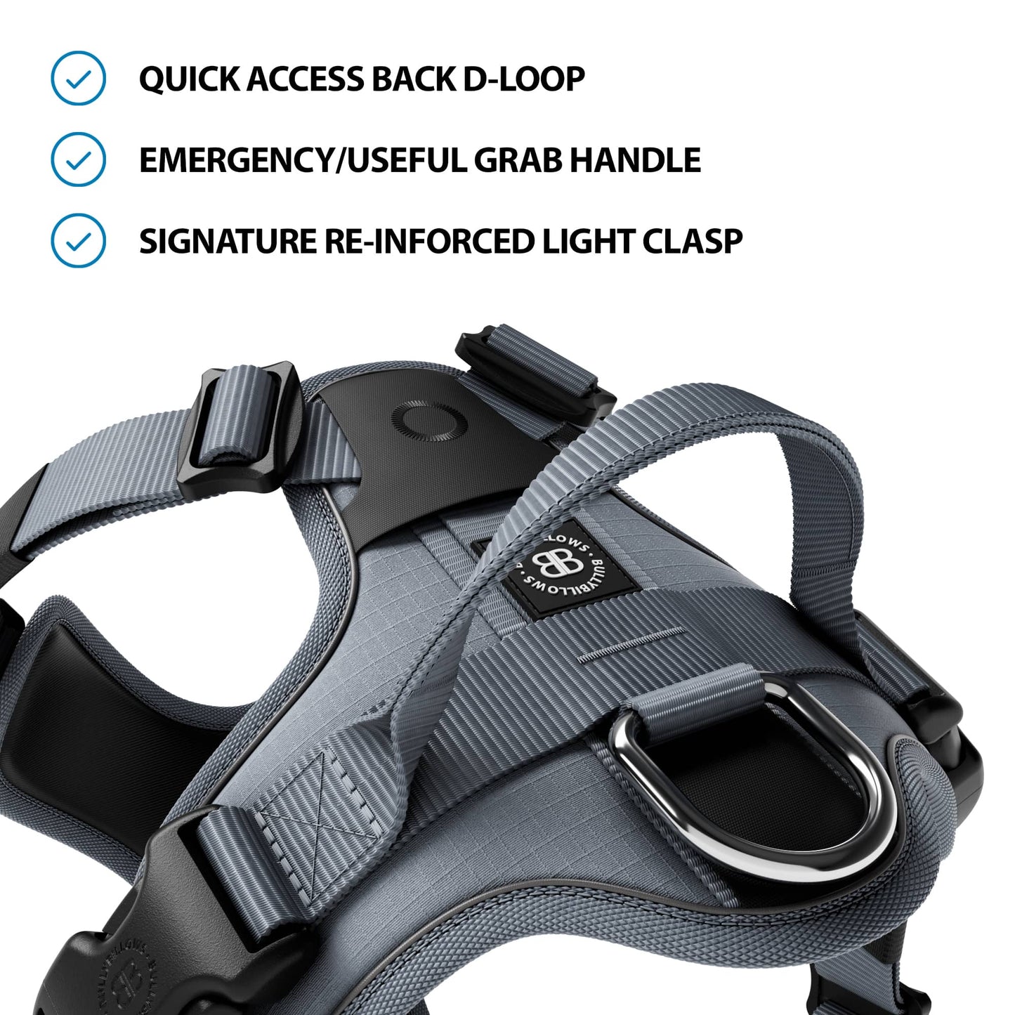 BullyBillows Hurricane Harness - Grey