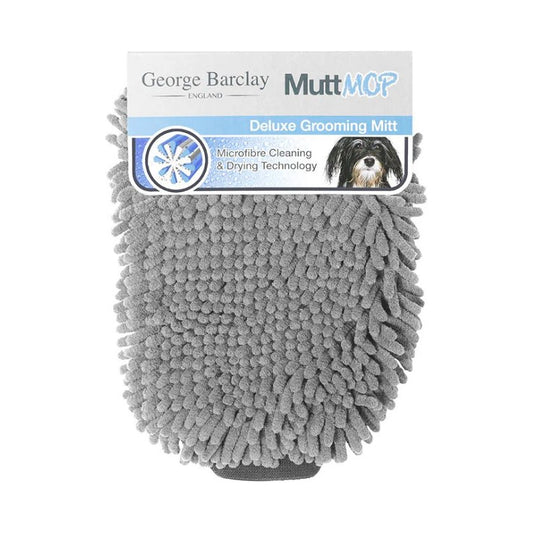MuttMOP Deluxe Grooming Mitt - Grey
