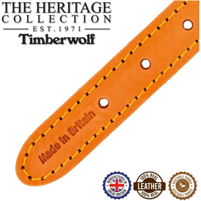 Timberwolf Leather Collar - Mustard