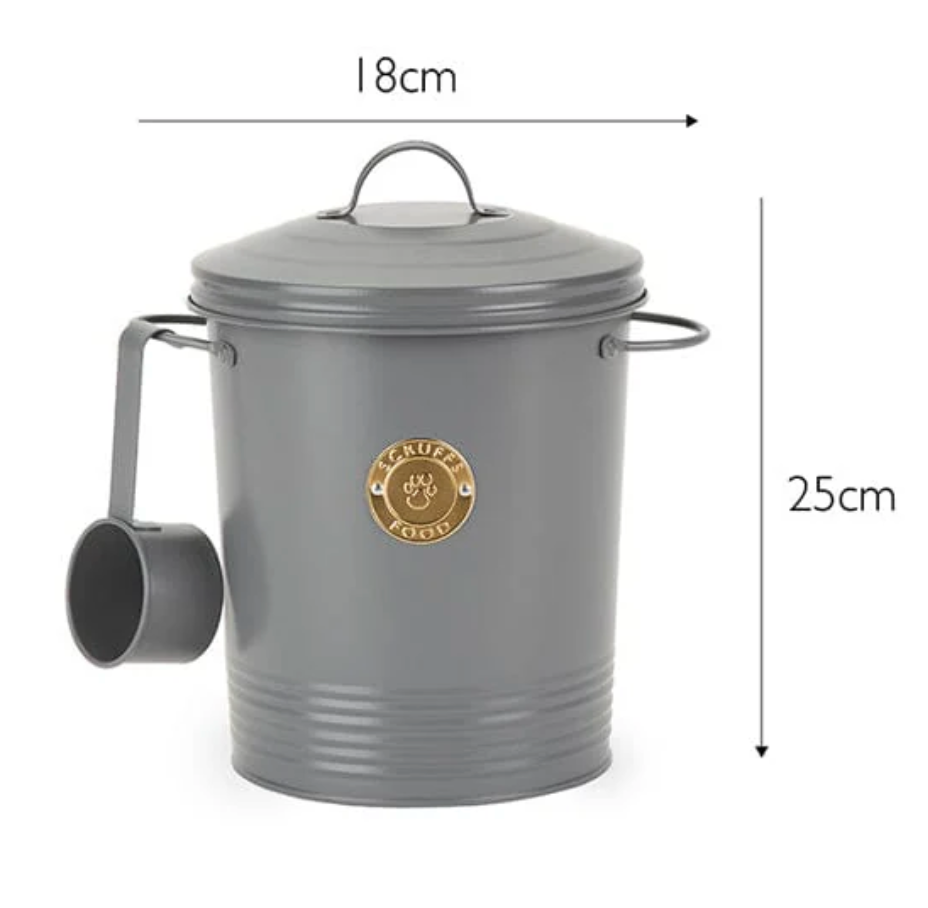 Scruffs Cantina 4L Pet Food Storage Canister – Dark Grey