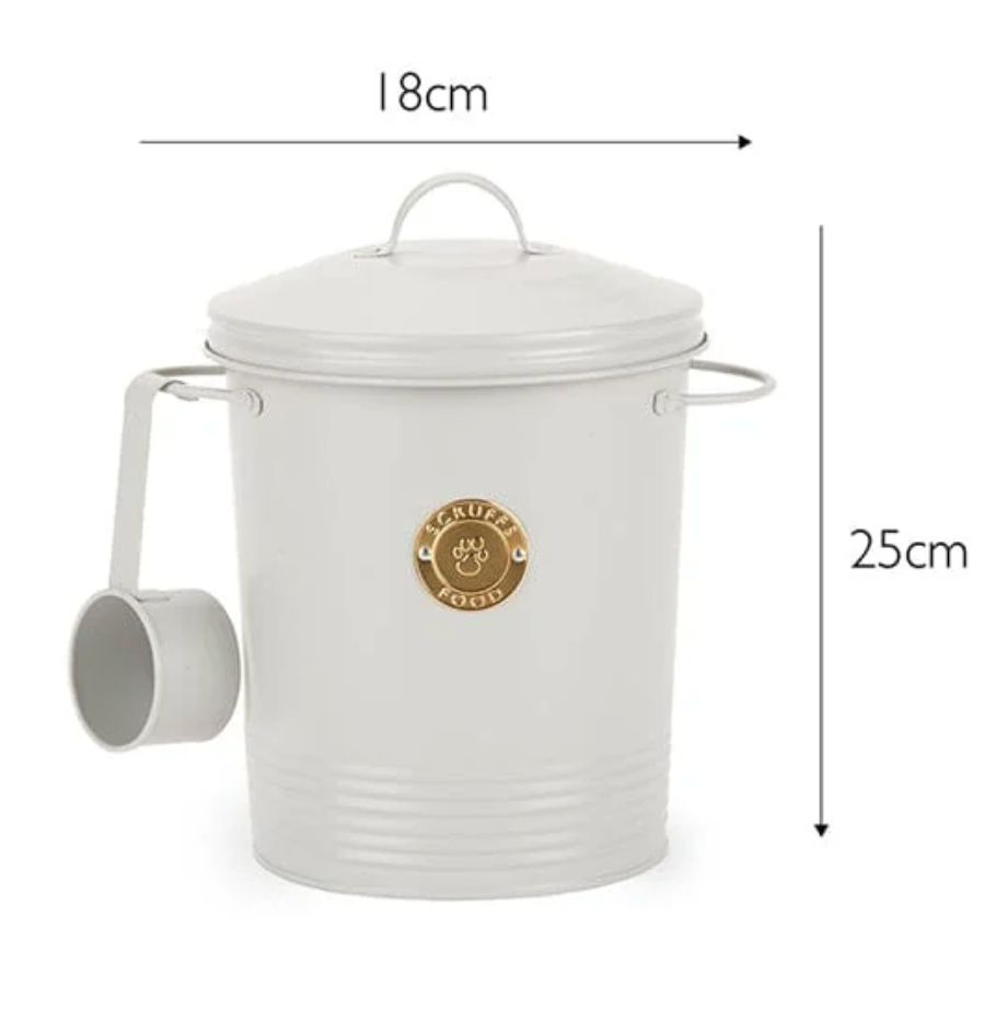 Scruffs Cantina 4L Pet Food Storage Canister – Light Grey