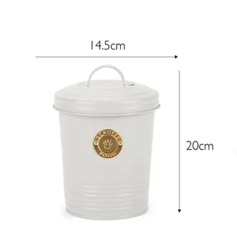 Scruffs Cantina 2L Pet Treat Storage Canister – Light Grey
