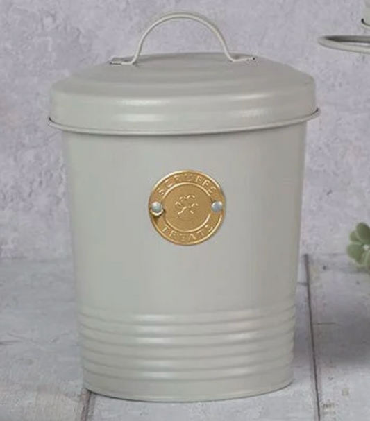 Scruffs Cantina 2L Pet Treat Storage Canister – Light Grey