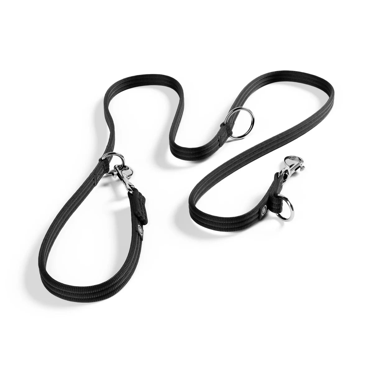 Bully Billows Double Ended Training Lead 2M Black - Sniff & Bark