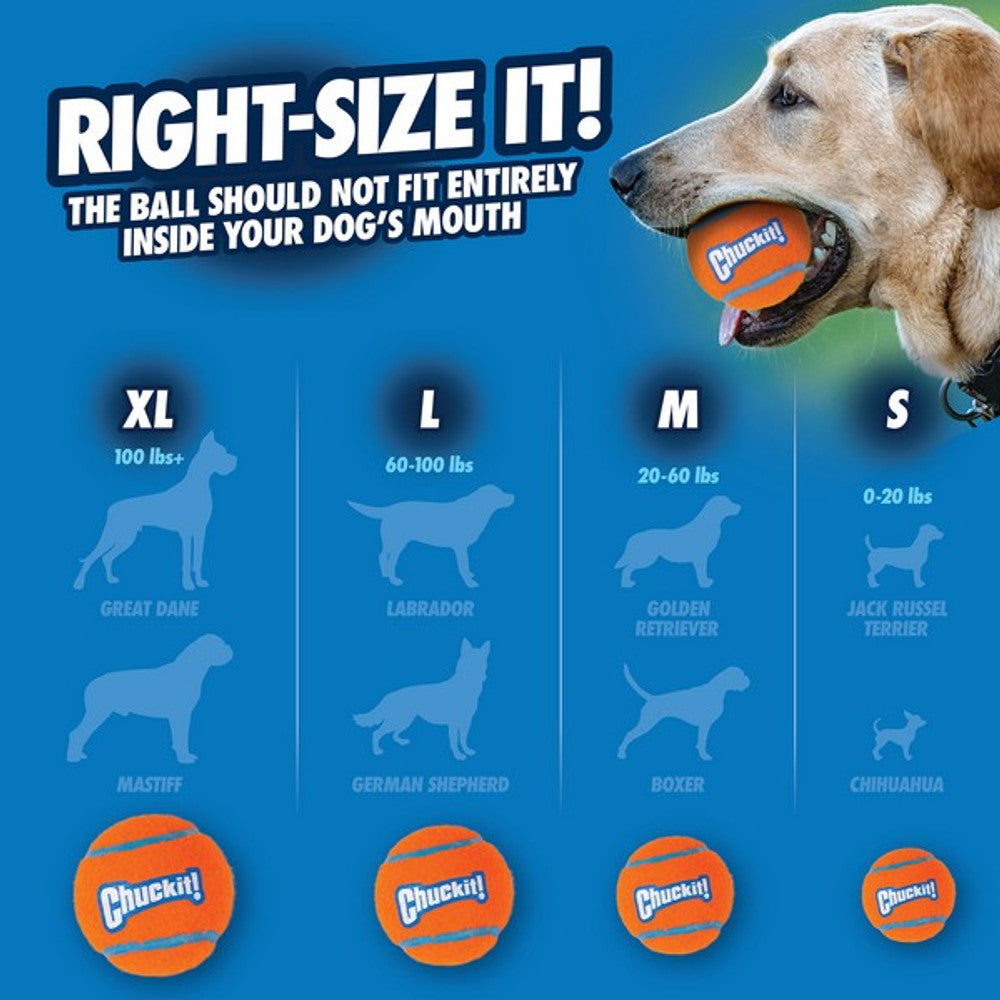 Chuckit Tennis Ball 4 Pack Medium