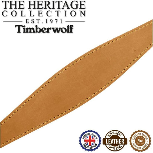Timberwolf Whippet Leather Collar 30 - 34 cm - Mustard - Sniff & Bark