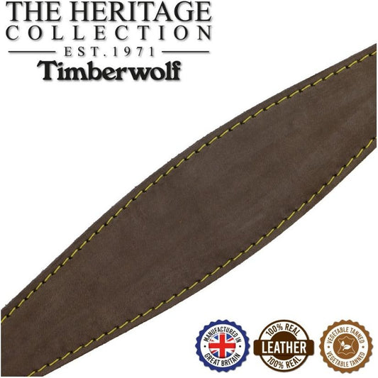 Timberwolf Whippet Leather Collar 30 - 34 cm - Sable - Sniff & Bark
